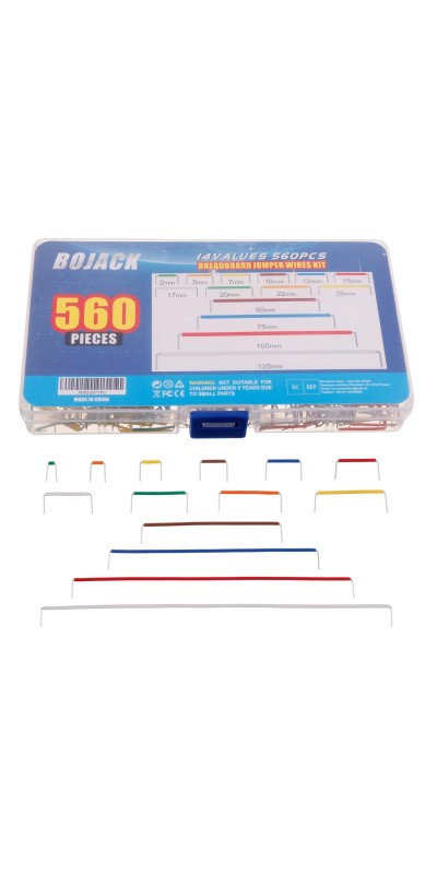 14 Vaules 840 pcs 2-125mm Solderless Flexible Breadboard Connecting Line Cables Breadboard Jumper Wires kit