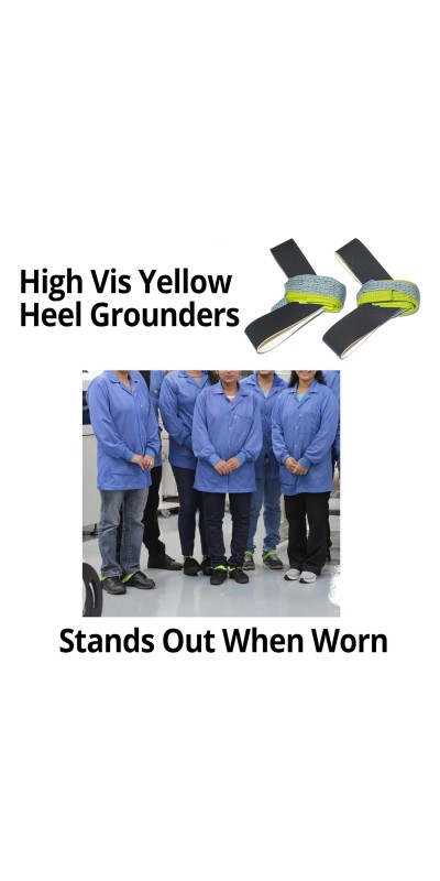 One Size Fits All Anti Static 1M Ohm ESD Reusable Foot Heel Straps Premium Quality Perfect for Grounding, Removing Static, Protecting Electronics Against Electric Shock - Blue - 2 Pieces