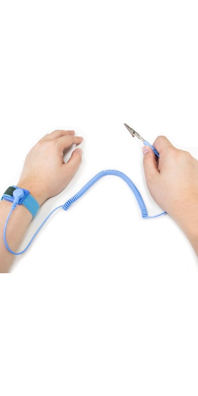 Anti Static Wrist Strap 5 Pack Blue, Adjustable ESD Wrist Band Fits Your Wrist Comfortably. Grounding Bracelet to Protect Your PC Computer or Electronics from Static Electricity