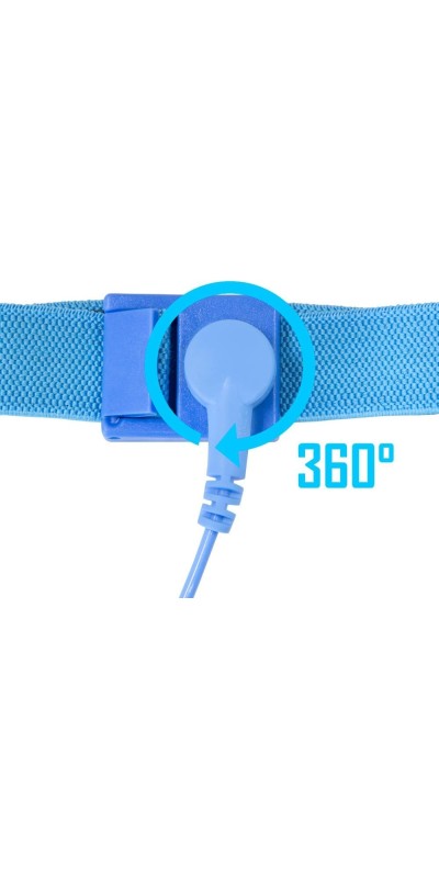 Anti Static Wrist Strap 5 Pack Blue, Adjustable ESD Wrist Band Fits Your Wrist Comfortably. Grounding Bracelet to Protect Your PC Computer or Electronics from Static Electricity
