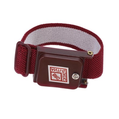 Anti Static Wrist Strap, ESD Antistatic Bracelet Adjustable Cordless with Spare Bracelet for Computer Electronics Repair Maroon Red