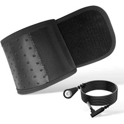 Wrist Strap, Grounding Bracelet with 15 Feet Grounding Cord, Earth-Connected Grounding Wristband for Sleep, Energy, Pain Relief, and Inflammation. (Black)