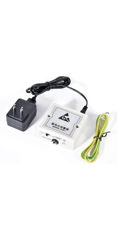 Static Monitor, ESD Wrist Strap Monitor Real Time ESD Wrist Strap Tester for for ESD Sensitive Electronic Device Repair, Soldering, PC Building, Electronics Assembly, Table Work (for One)