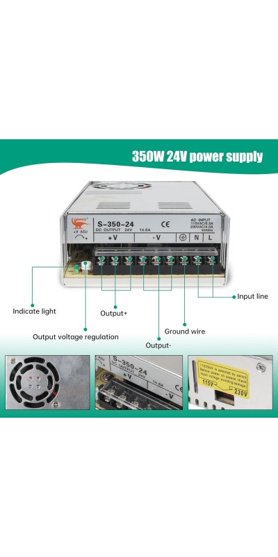 4 Axis Nema23 Stepper Motor USB Mach3 CNC Kit,270oz-in 76mm 3A,USB Controller Board Motion Control Card,TB6600 Driver 4.5A 24V for CNC Router Milling Engraving Machine