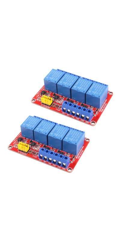 2pcs DC 12V Relay Module 4 Channel Relay Board Shield with Optocoupler Isolation Suport High/Low Level Trigger