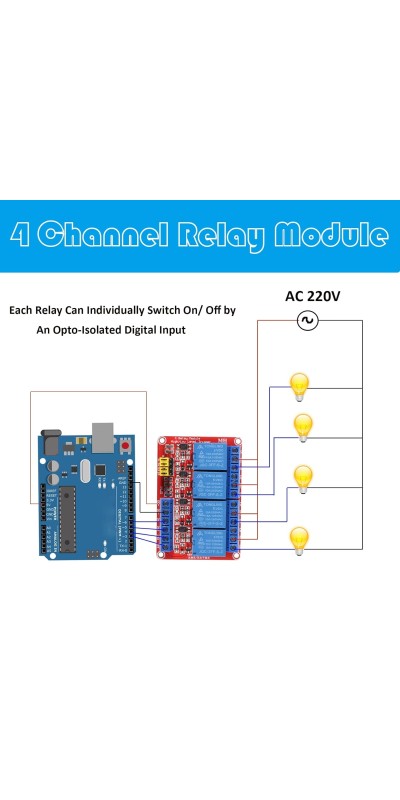 2pcs DC 12V Relay Module 4 Channel Relay Board Shield with Optocoupler Isolation Suport High/Low Level Trigger