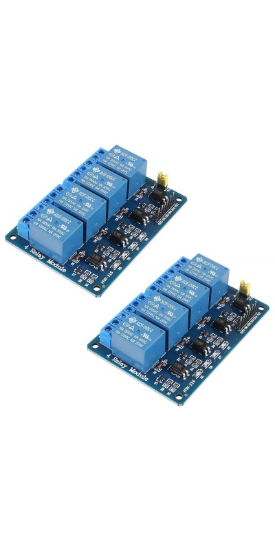 2pcs DC 12V Relay Module 4 Channel Relay Board Shield with Optocoupler Isolation Suport High/Low Level Trigger