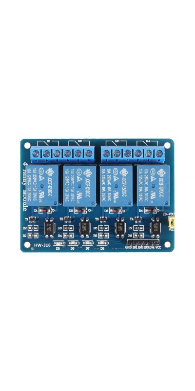 2pcs DC 12V Relay Module 4 Channel Relay Board Shield with Optocoupler Isolation Suport High/Low Level Trigger