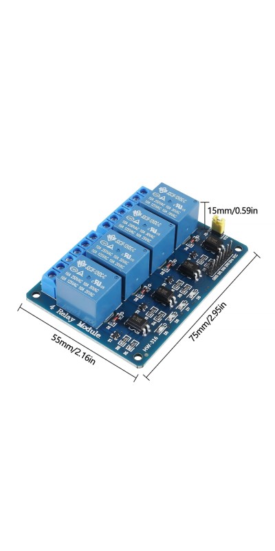 2pcs DC 12V Relay Module 4 Channel Relay Board Shield with Optocoupler Isolation Suport High/Low Level Trigger