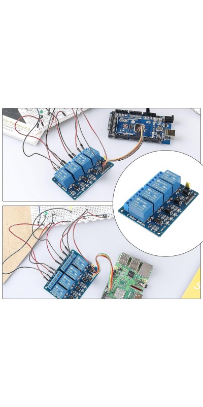 2pcs DC 12V Relay Module 4 Channel Relay Board Shield with Optocoupler Isolation Suport High/Low Level Trigger