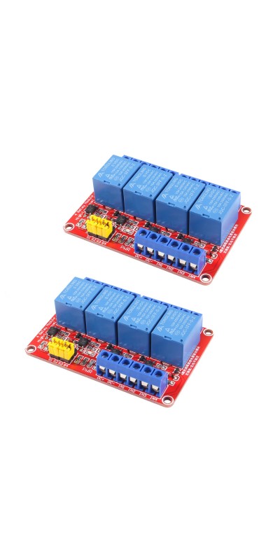 2pcs DC 12V Relay Module 4 Channel Relay Board Shield with Optocoupler Isolation Suport High/Low Level Trigger