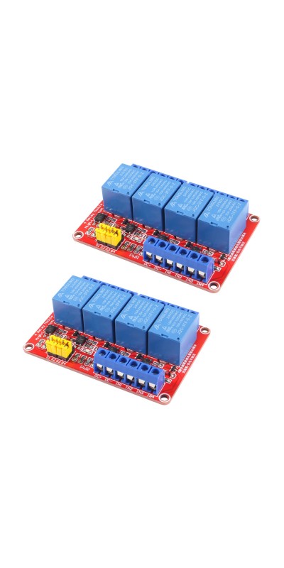 2pcs DC 12V Relay Module 4 Channel Relay Board Shield with Optocoupler Isolation Suport High/Low Level Trigger
