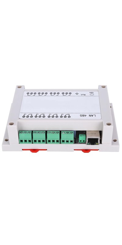 White 8 Channel Ethernet Relay Controller, 10A Relay Module Board with TCP/IP Remote Control for Electric Motors