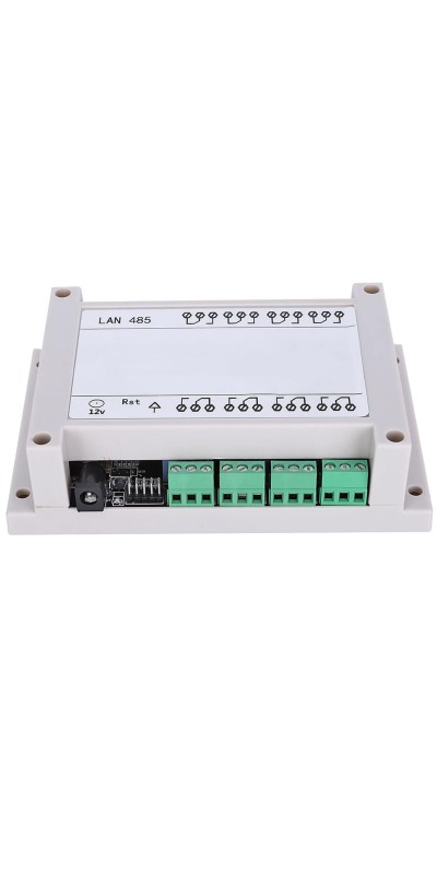 White 8 Channel Ethernet Relay Controller, 10A Relay Module Board with TCP/IP Remote Control for Electric Motors
