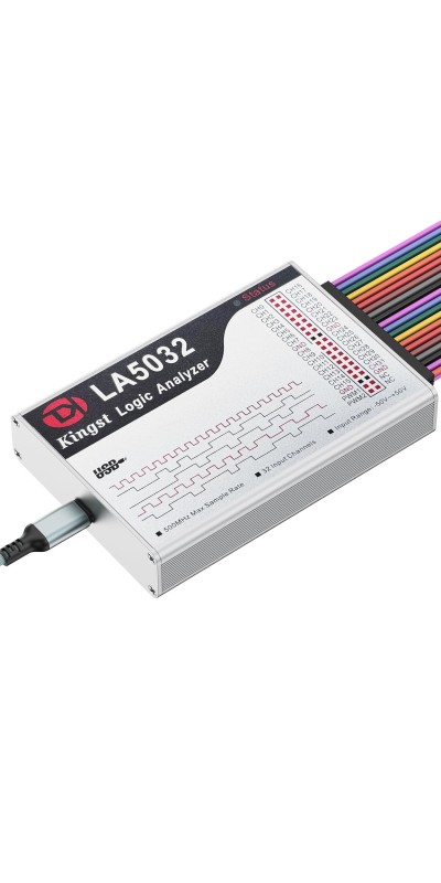 LA1010 USB Logic Analyzer 16 Input Channels 100MHz with The English PC Software Handheld Instrument,Support Windows (32bit/64bit),Mac OS,Linux