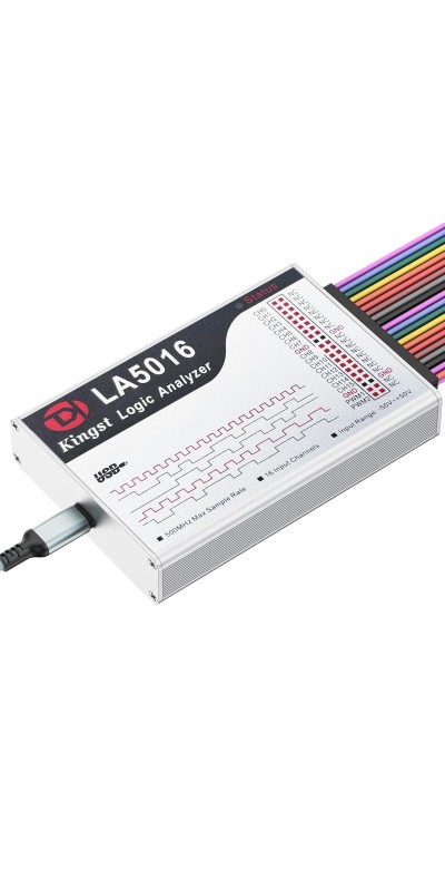 LA1010 USB Logic Analyzer 16 Input Channels 100MHz with The English PC Software Handheld Instrument,Support Windows (32bit/64bit),Mac OS,Linux