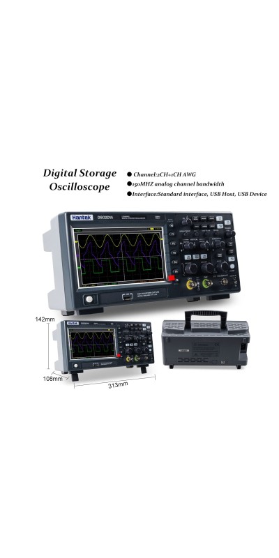 Digital Storage Oscilloscope 150MHz 1GSa/s 8M,2 Channel,2CH+1CH with Signal Source