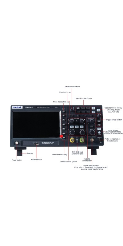 Digital Storage Oscilloscope 150MHz 1GSa/s 8M,2 Channel,2CH+1CH with Signal Source