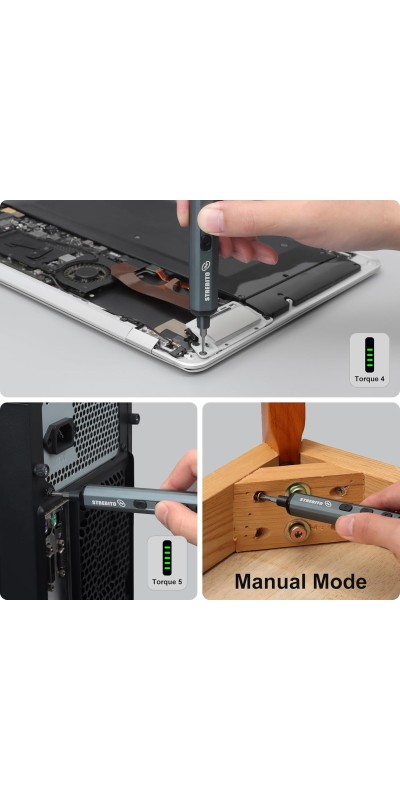Mini Electric Screwdriver Set, 70 in 1 Small Electric Screwdriver Cordless - 64 S2 Preicison Bits, 5 Torque Settings, 4 LED Lights, Mini Power Screwdriver Repair Tool Kit for PC RC Electronic