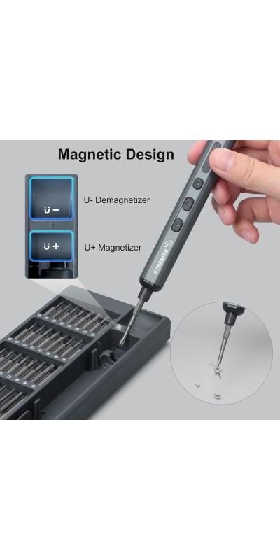 Mini Electric Screwdriver Set, 70 in 1 Small Electric Screwdriver Cordless - 64 S2 Preicison Bits, 5 Torque Settings, 4 LED Lights, Mini Power Screwdriver Repair Tool Kit for PC RC Electronic