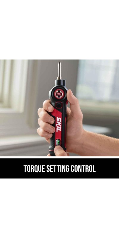 Twist 2.0 Rechargeable 4V Screwdriver with Pivoting Head, Torque Setting, USB-C Charging Cable & 2PC Bit Set-SD5619-01