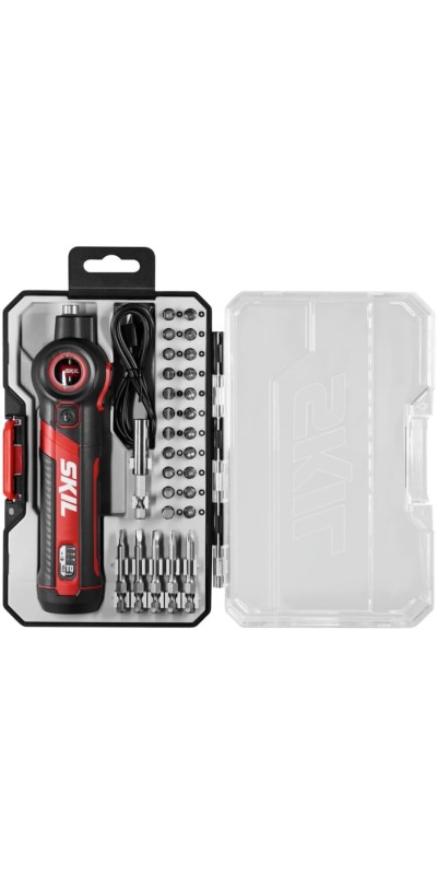Twist 2.0 Rechargeable 4V Screwdriver with Pivoting Head, Torque Setting, USB-C Charging Cable & 2PC Bit Set-SD5619-01