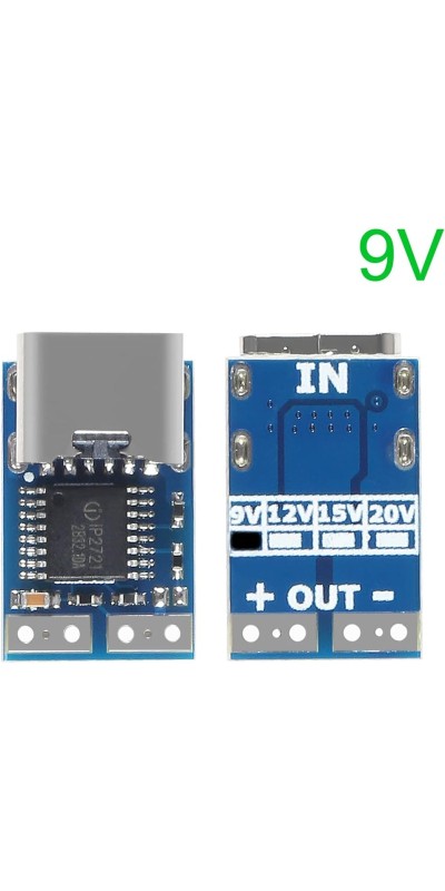 10pcs USB-C PD 9V DC Fixed Voltage Power Trigger Module 5A Type-C Female Input