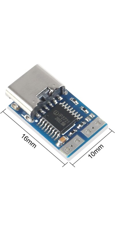 10pcs USB-C PD 9V DC Fixed Voltage Power Trigger Module 5A Type-C Female Input