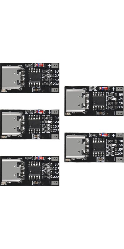 10PCS Type-C PD3.0 QC Trigger Board USB-C PD QC 5V 9V 12V 15V 20V DC Fixed Voltage Power Trigger Module 5A with QC Trigger Housing for Household Electronics