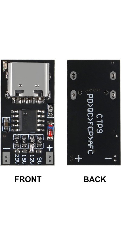 10PCS Type-C PD3.0 QC Trigger Board USB-C PD QC 5V 9V 12V 15V 20V DC Fixed Voltage Power Trigger Module 5A with QC Trigger Housing for Household Electronics