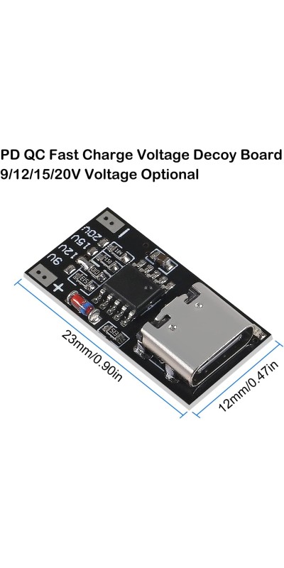 10PCS Type-C PD3.0 QC Trigger Board USB-C PD QC 5V 9V 12V 15V 20V DC Fixed Voltage Power Trigger Module 5A with QC Trigger Housing for Household Electronics