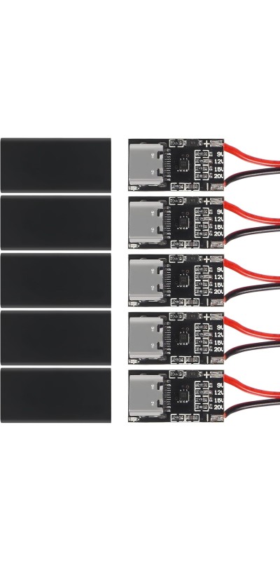10PCS Type-C PD3.0 QC Trigger Board USB-C PD QC 5V 9V 12V 15V 20V DC Fixed Voltage Power Trigger Module 5A with QC Trigger Housing for Household Electronics