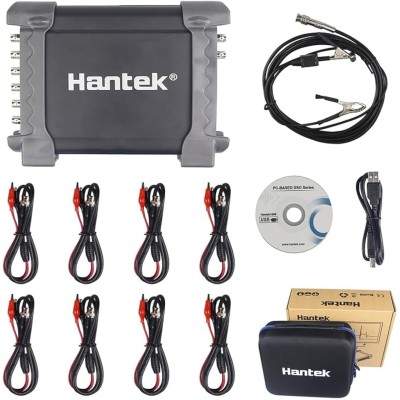 8Channel Diagnostic PC Digital Oscilloscope/DAQ/Programmable Generator 2.4MSa/s USB Bandwidth 100K Virtual Automotive Diagnostic Signal Oscilloscope Can Print,Data Storage,Waveform Record Hantek 1008C