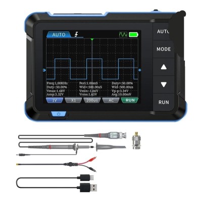 Digital 2 in 1 Oscilloscope Portable 48MS/s 10MHz Bandwidth Electronic Repair Tool(DSO153 High)