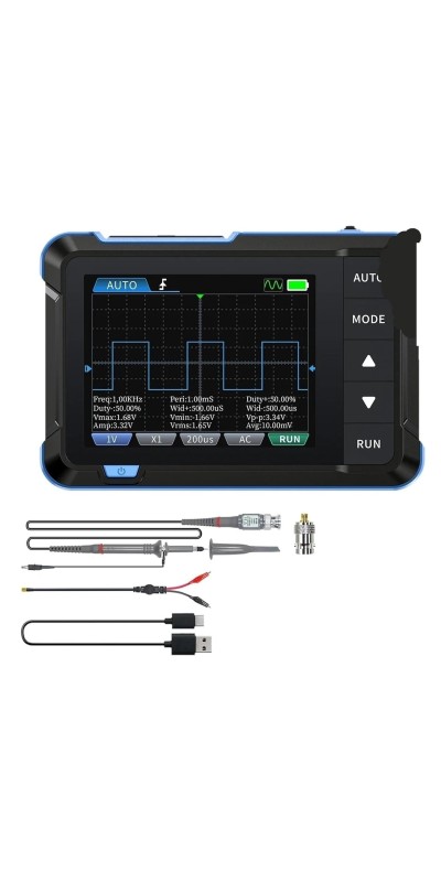 Digital 2 in 1 Oscilloscope Portable 48MS/s 10MHz Bandwidth Electronic Repair Tool(DSO153 High)