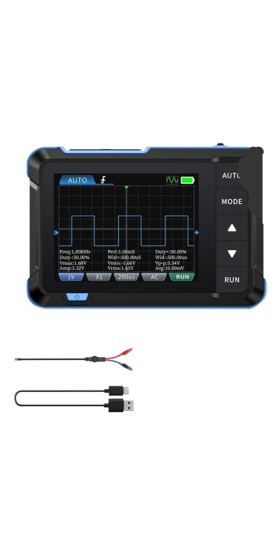 Digital 2 in 1 Oscilloscope Portable 48MS/s 10MHz Bandwidth Electronic Repair Tool(DSO153 High)