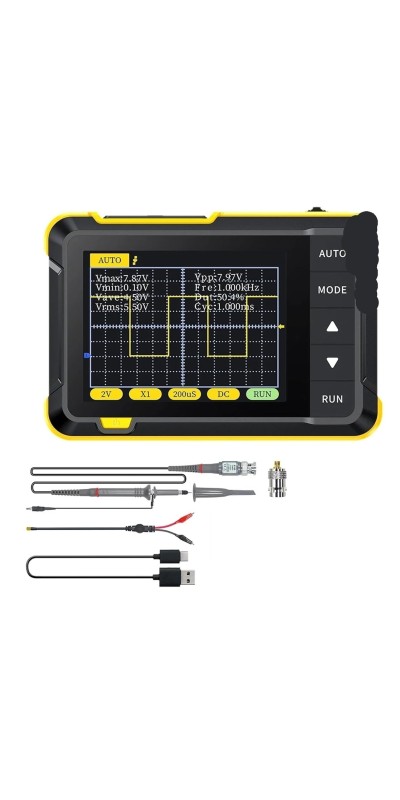 Digital 2 in 1 Oscilloscope Portable 48MS/s 10MHz Bandwidth Electronic Repair Tool(DSO153 High)