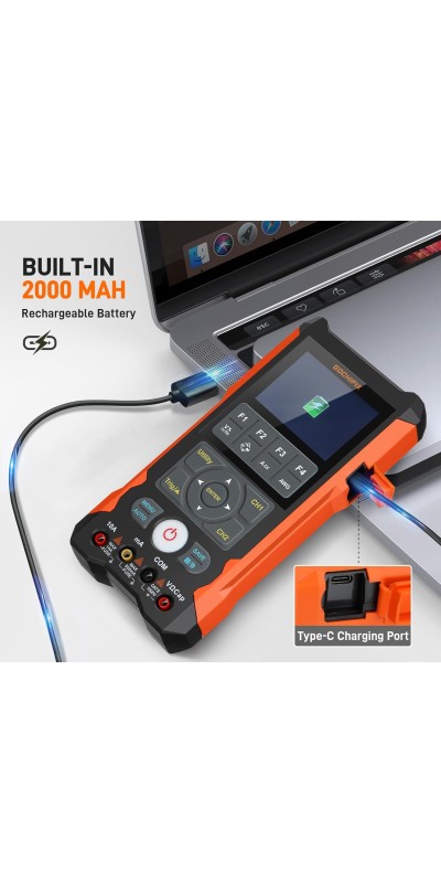 Oscilloscope Multimeter, GOCHIFIX 2 in 1 Portable Digital Oscilloscope Multimeter 10Mhz Bandwidth, 50MSa/s Sampling Rate, 6000 Counts, Automotive Multimeter Oscilloscope