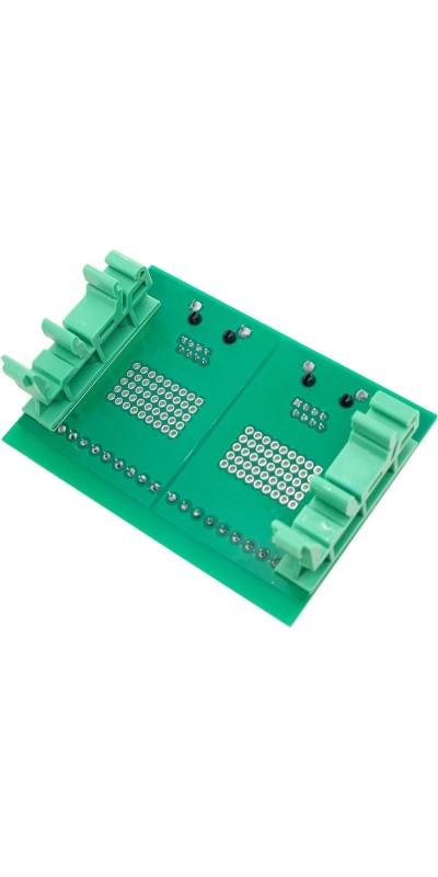 RJ45 8P8C DIN Rail Mount Ethernet Connector Distribution Breakout Board, Three Way RJ45 Vertical Jack Terminal Block Connector with 120Ohm Terminal Resistor