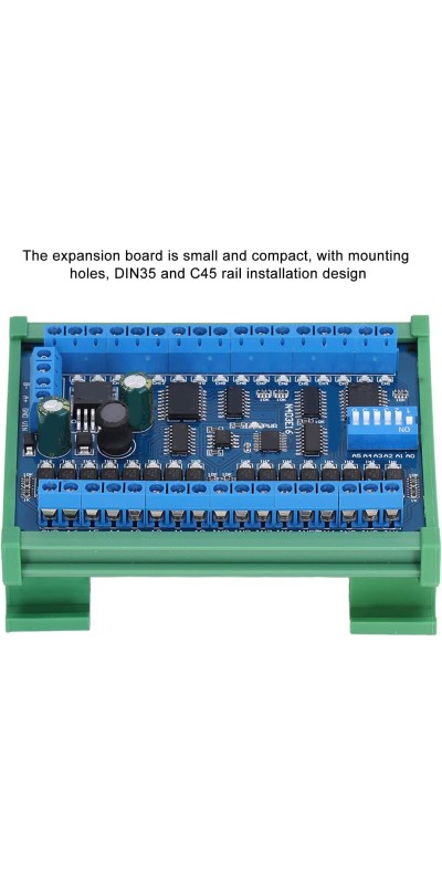 16 Input 16 Output Expansion Board RS485 16 Channel Remote Control Switch Module DC 6.5 to 30V PLC IO Module for Smart Home