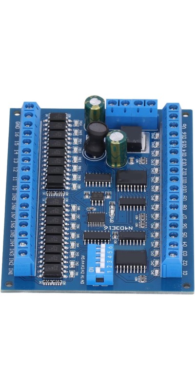 16 Input 16 Output Expansion Board RS485 16 Channel Remote Control Switch Module DC 6.5 to 30V PLC IO Module for Smart Home