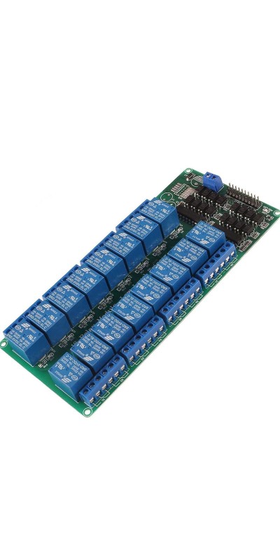 5V 16-Channel Relay Interface Board Module Optocoupler LED LM2576 Power for Arduino DIY Kit PiC ARM AVR (2pcs)