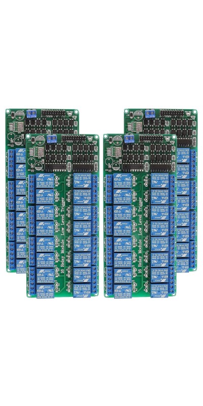5V 16-Channel Relay Interface Board Module Optocoupler LED LM2576 Power for Arduino DIY Kit PiC ARM AVR (2pcs)