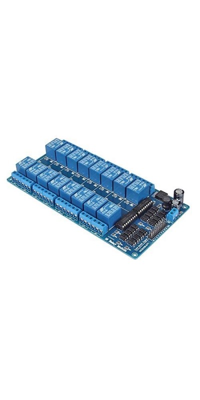 5V 16-Channel Relay Interface Board Module Optocoupler LED LM2576 Power for Arduino DIY Kit PiC ARM AVR (2pcs)