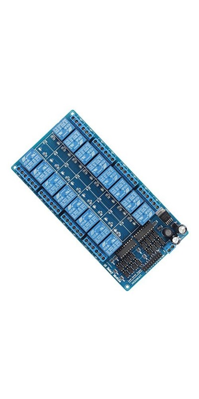 5V 16-Channel Relay Interface Board Module Optocoupler LED LM2576 Power for Arduino DIY Kit PiC ARM AVR (2pcs)