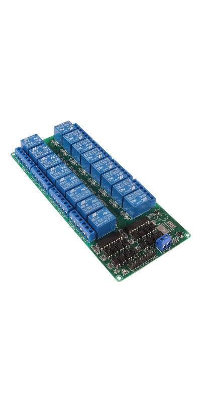 5V 16-Channel Relay Interface Board Module Optocoupler LED LM2576 Power for Arduino DIY Kit PiC ARM AVR (2pcs)
