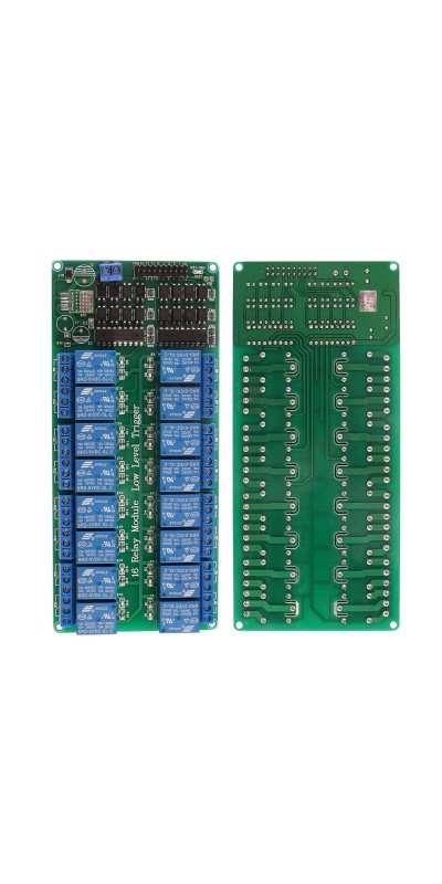 5V 16-Channel Relay Interface Board Module Optocoupler LED LM2576 Power for Arduino DIY Kit PiC ARM AVR (2pcs)
