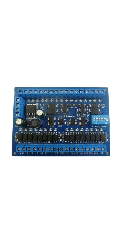 DC 12V 24V 16 Input 16 Output RS485 Remote Control Switch PLC IO Expansion Board 03 06 16 Modbus RTU Module (no Shell)