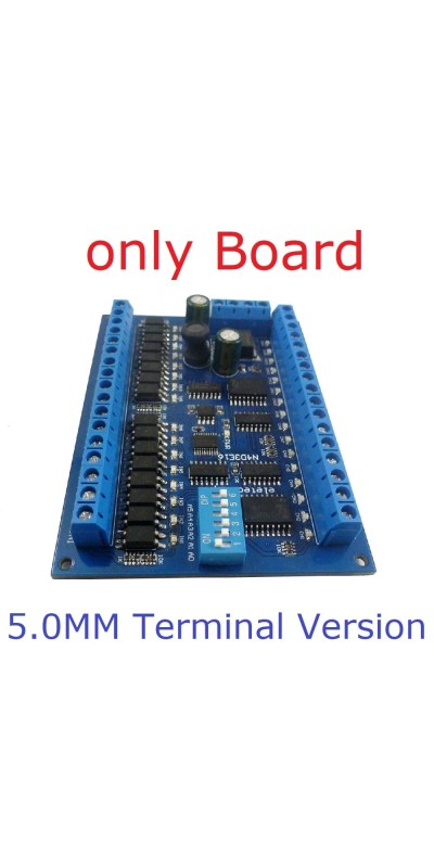 DC 12V 24V 16 Input 16 Output RS485 Remote Control Switch PLC IO Expansion Board 03 06 16 Modbus RTU Module (no Shell)