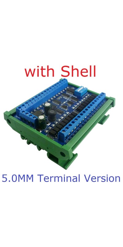 DC 12V 24V 16 Input 16 Output RS485 Remote Control Switch PLC IO Expansion Board 03 06 16 Modbus RTU Module (no Shell)